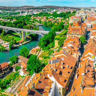 Aerial view of Bern, jan 2020