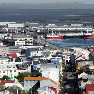 Central Reykjavík and harbour