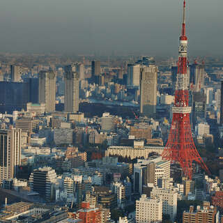 Tokyo Tower and surrounding area